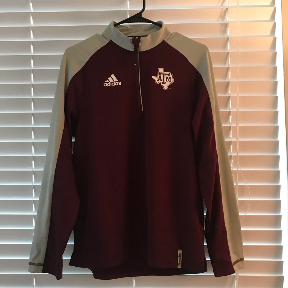 Adidas Texas A&M half zip pullover